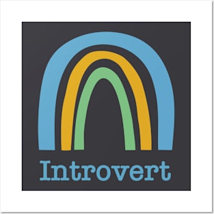 Introvert Rainbow Design Posters and Art